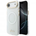 Guess IML Gradient Script Metal MagSafe &Uuml;mbris for iPhone Air - valge