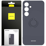 Spacecase Dėklas Silicone Ring Galaxy S24+ juodas