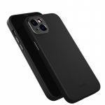 Moshi Napa &uuml;mbris seadmele iPhone 14 Plus, MagSafe'iga &uuml;hilduv, vegannahast, Midnight Black v&auml;rvitoonis