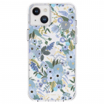 Rifle Paper Co. Garden Party Blue &uuml;mbris iPhone 14 Plusile, sinine lillemuster
