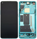 Ekranas OnePlus 8T su lietimui jautriu stikliuku ir rėmeliu Aquamarine Green originalus (used Grade B)