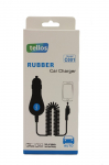 Įkroviklis automobilinis Tellos "Rubber" C001 iPhone 5/5S/SE/6/6S/7/7 Plus/8/8 Plus/X (1A) juodas