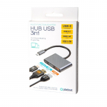USB-C &scaron;akotuvas Platinet 3in1 (PMH9991T) (1xHDMI 4K; 1xUSB-C; 1xUSB 3.2)