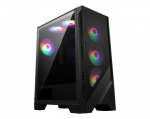 MSI MAG Forge 120A Airflow Midi Tower must, l&auml;bipaistev