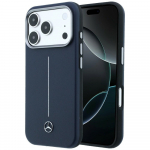 Mercedes nahk Iconic Line MagSafe &uuml;mbris iPhone 17 Pro - tumesinine