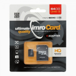 IMRO memory card microSD 64GB 100MB/s class 10 UHS 3 with adapter SD