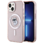 Karl Lagerfeld IML Choupette MagSafe &uuml;mbris jaoks iPhone 15 - roosa