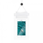 Waterproof bag jaoks mobile phone with zipper closing valge