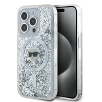 Karl Lagerfeld Liquid Glitter Karl Head MagSafe &uuml;mbris jaoks iPhone 15 Pro Max - l&auml;bipaistev