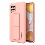 Wozinsky Kickstand Case silikoonist &uuml;mbris koos stendiga Samsung Galaxy A42 5G roosa