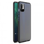 Spring Case l&auml;bipaistev TPU geelist kaitsekate v&auml;rvilise raamiga Xiaomi Redmi Note 10 5G / Poco M3 Pro mustale