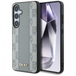 DKNY Leather Checkered Pattern MagSafe &uuml;mbris jaoks Samsung Galaxy S25 taupe