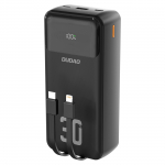 Dudao K15MAX 30000mAh PD 22.5W Powerbank sisseehitatud kaablitega - must