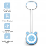 LED Teddy bear desk Lamp 3W, 3000/4500/6000K, adjustable, 1200mAh, blue, LTC