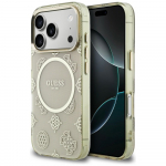Guess IML Peony Dot MagSafe &Uuml;mbris for iPhone 17 Pro - beež
