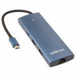 Adapteris USB Type-C - HDMI, LAN, 3x USB Type-A, 1x USB Type-C, PD100W, SD+TF