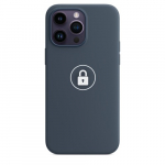 Dėklas "Silicone Case v2" skirtas iPhone 14 Pro Max / Storm Blue / su įpakavimu