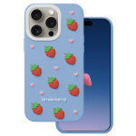 Maasika &uuml;mbris iPhone 14 Pro / 15 Pro 6,1" sinine