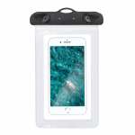 Waterproof bag jaoks mobile phone with plastic closing valge