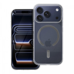 Drop Glue Spalvotas Žiedas Magnetinis Dėklas suderinamas su MagSafe IPHONE 17 Pro pilka