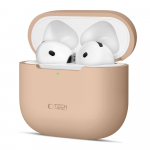 Tech-Protect Silicone &Uuml;mbris jaoks Apple AirPods 4 - Beige