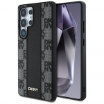 DKNY Leather Checkered Pattern MagSafe &Uuml;mbris jaoks Samsung Galaxy S25 Ultra Must