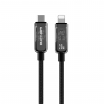 WEKOME WDC-181 Vanguard Series USB-C&ndash;Lightning laadimis- ja andmekaabel, 1 m, PD 20 W, must