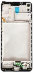 Ekranas Samsung A217F A21s su lietimui jautriu stikliuku ir rėmeliu Black originalus