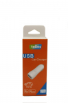 Įkroviklis automobilinis Tellos C102 su USB jungtimi 1A baltas