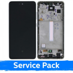 LCD Ekraan &Uuml;hildub Samsung A528 A52s Koos Frame / Awesome Valge / (Service Pack)