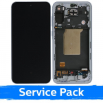 LCD ekraan &uuml;hilduv Samsung A556 A55 5G raamiga / Ice Blue / (Service Pack)