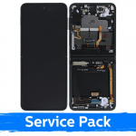 LCD Ekraan Samsung F711 Z Flip3 (sisemine) raamiga / Phantom Must / (Service Pack)