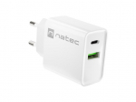 NATEC RIBERA TINKLO ĮKROVIKLIS USB-A+USB-C 20W PD