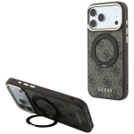 Guess Ring Stand 360 4G Classic Logo MagSafe &uuml;mbris iPhone 18 Pro / 17 Pro &ndash; pruun