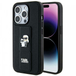 KARL LAGERFELD &uuml;mbris jaoks IPHONE 14 Pro KLHCP14LGSAKCPK (Gripstand Saffiano KC PIN) must