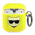 Karl Lagerfeld Choupette &uuml;mbris AirPods 1/2 jaoks - kollane