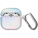 Uniq Iridescia &uuml;mbris jaoks AirPods 4 Hang &Uuml;mbris - holo valge