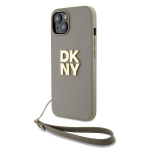 DKNY Wrist Strap Stock Logo &uuml;mbris jaoks iPhone 15 / 14 / 13 - beige