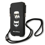 Karl Lagerfeld Saffiano Ikonik Karl&Choupette Head 6.7'' kott - must