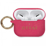 Guess Silikoon Glitter &Uuml;mbris for AirPods Pro - roosa Glitter