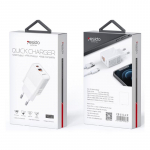 YESIDO WALL LAADIJA YC32 PD 20W QC3.0 USB-A+C valge