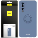 Spacecase Silikoninis dėklas su žiedu Galaxy S23 Ultra juodas