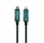 WEKOME WDC-181 Vanguard Series USB-C&ndash;Lightning laadimis- ja andmekaabel, 1 m, PD 20 W, roheline