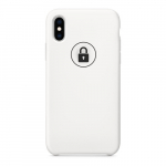 Dėklas "Silicone Case" skirtas iPhone X (XS) / White / su įpakavimu