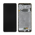 Ekranas skirtas Samsung A325 A32 4G juodas su rėmeliu HQ