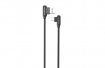 Kaabel MX CORNER kiirlaadimisega Micro USB 2.4A/1M/ must nurgaga