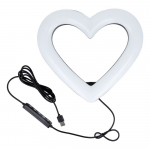LED-r&otilde;ngas Stream RGB lamp 10" telefonihoidjaga HEART + statiiv JM26-10 must