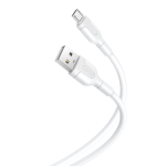 XO kaabel NB212 USB - microUSB 1,0 m 2,1A, valge