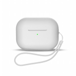 Silicone &uuml;mbris jaoks AirPods 1 / AirPods 2 + wrist strap lanyard - valge