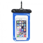 Waterproof bag jaoks mobile phone with plastic closing sinine